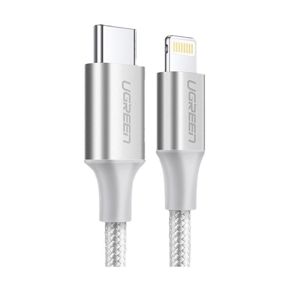Cabo USB-C para Lightning 2.0M Nylon US304 Branca - Ugreen