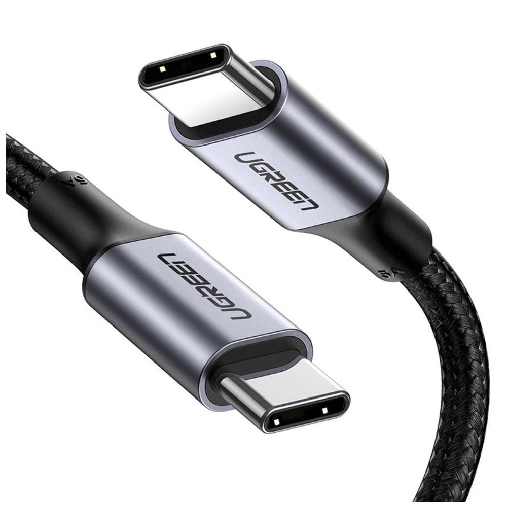 Cabo USB-C para USB-C 2.0M Nylon US316 Preto - Ugreen