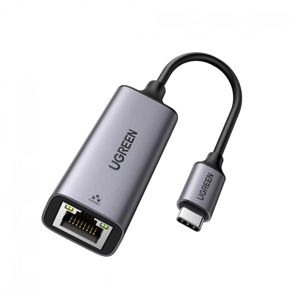 Adaptador Ugreen USB 3.1 para  RJ45 Gigabit 10-100-1000 CM199 Preto Adaptador Ugreen USB 3.1 para  RJ45 Gigabit 10-100-1000 CM199 Preto