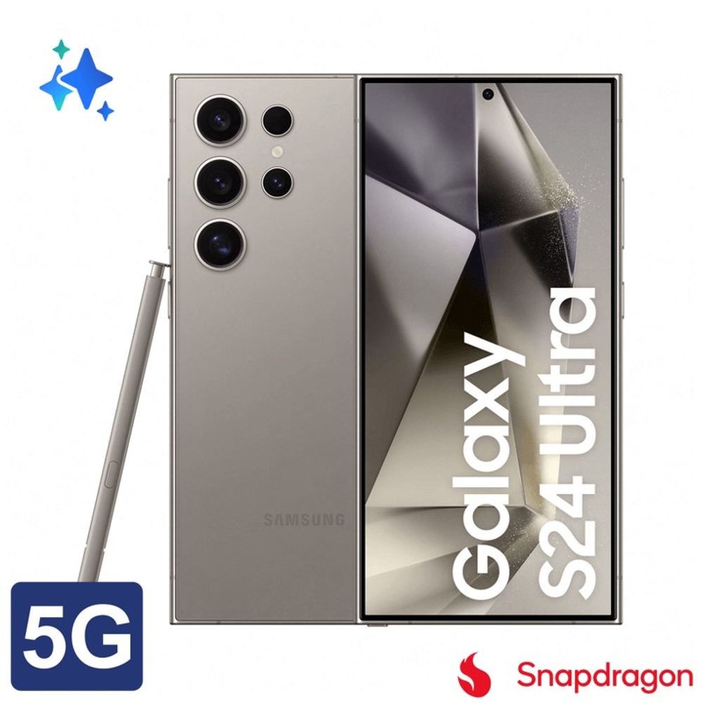 Smartphone Galaxy S24 Ultra 5G 256GB Cam Quadrupla de 200MP+50MP+12MP+10MP Cam Frontal 12MP Snapdragon 8 Gen Tela 6.8