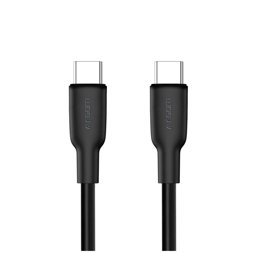 Cabo Argom USB-C para USB-C 1.8M Dura Flex Fast 65W Preto Cabo Argom USB-C para USB-C 1.8M Dura Flex Fast 65W Preto