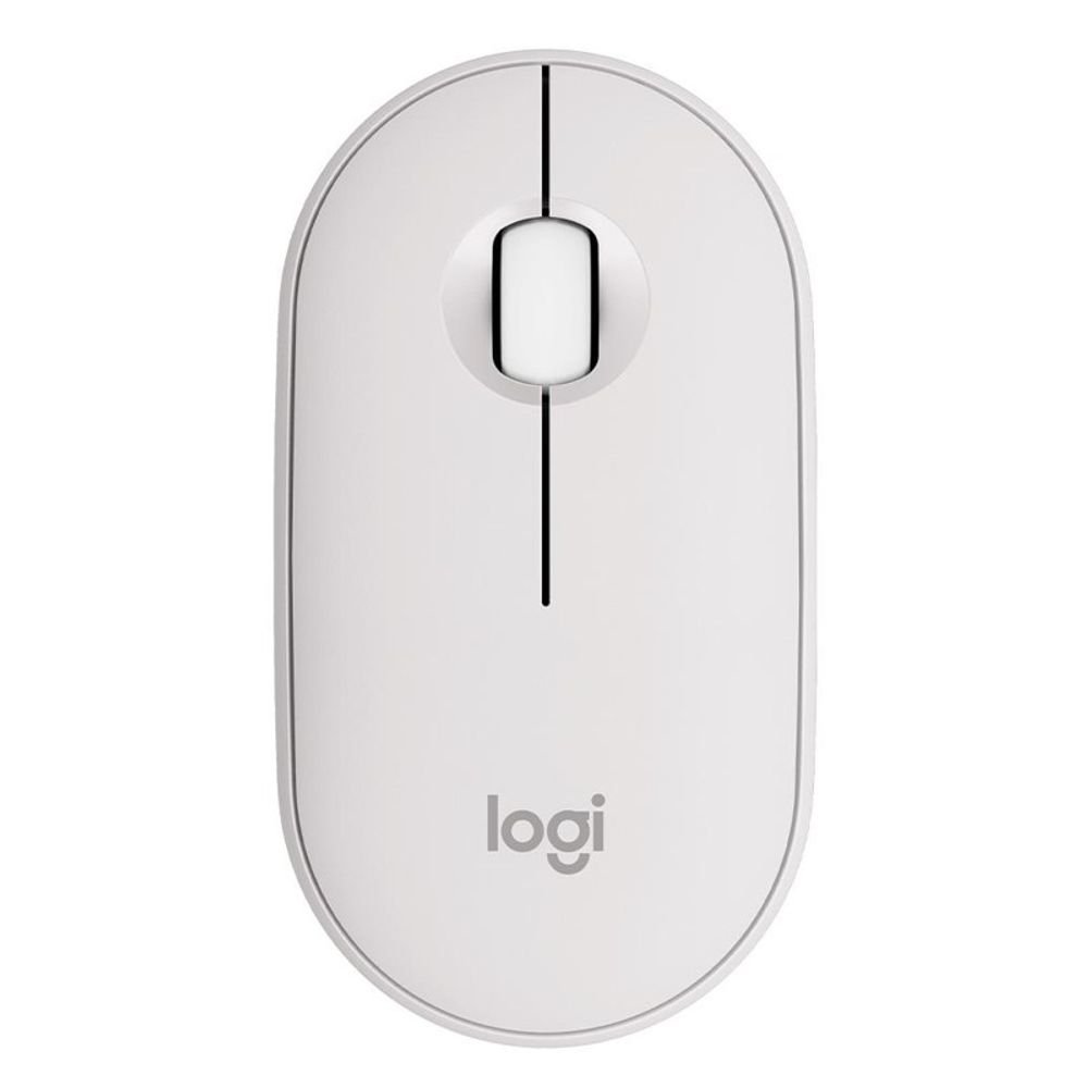 Mouse Logitech Sem Fio M350s Pebble 2 Silent Bluetooth Branco 910-007047