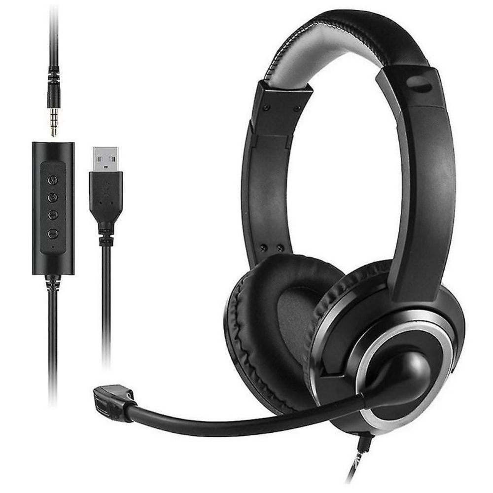 Headset Multilaser com Microfone P3 + USB HF600 PH427 Preto