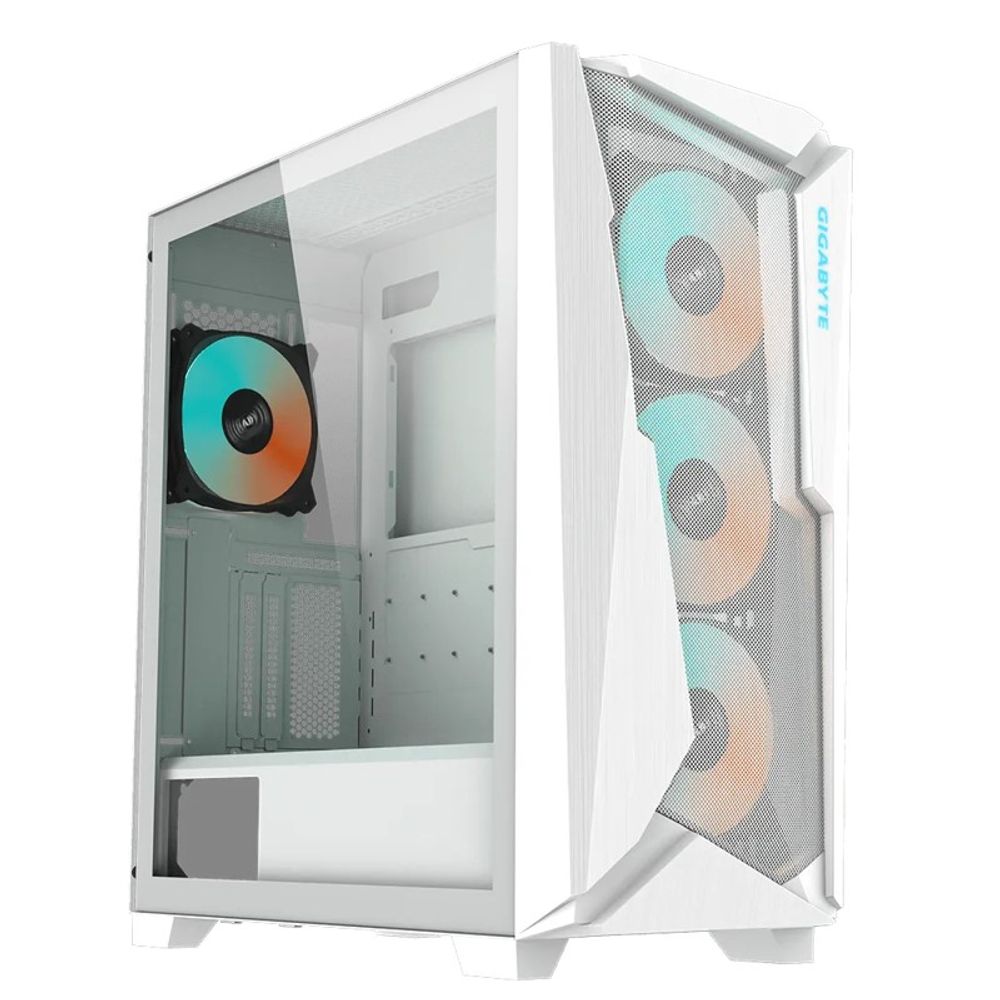Gabinete Gamer Mid Tower ATX C301GW Glass Branco - Gigabyte