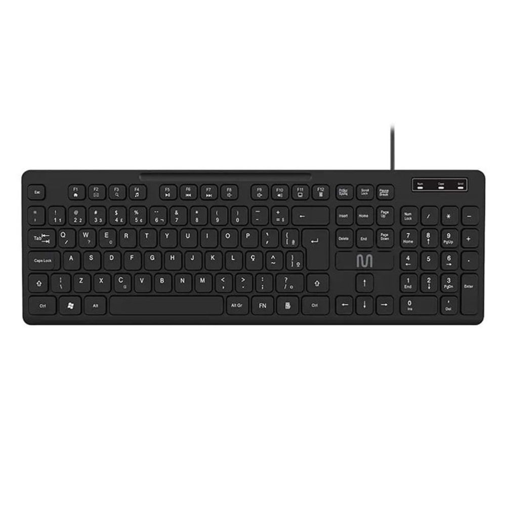 Teclado Multilaser USB TM300 Multimídia ABNT2 TC294 Preto Teclado Multilaser USB TM300 Multimídia ABNT2 TC294 Preto
