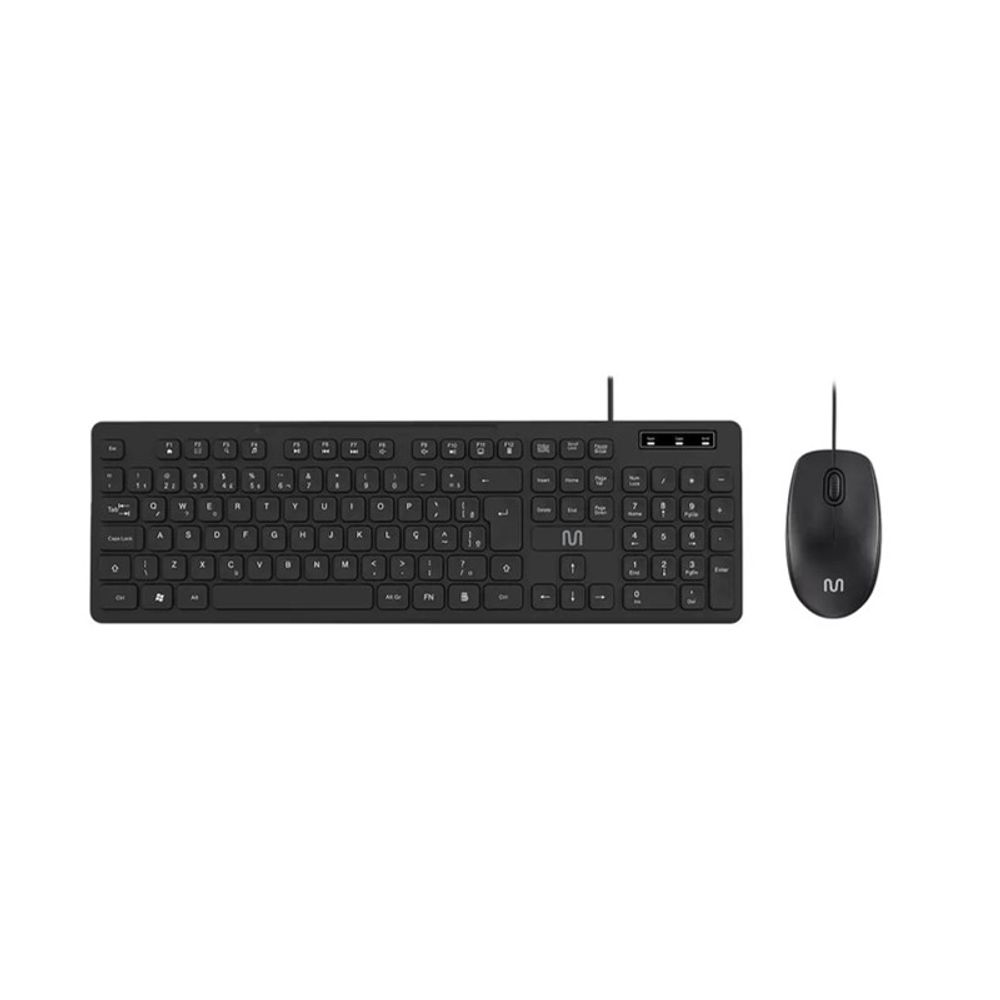 Kit teclado e mouse Multilaser USB CF300 Kit teclado e mouse Multilaser USB CF300