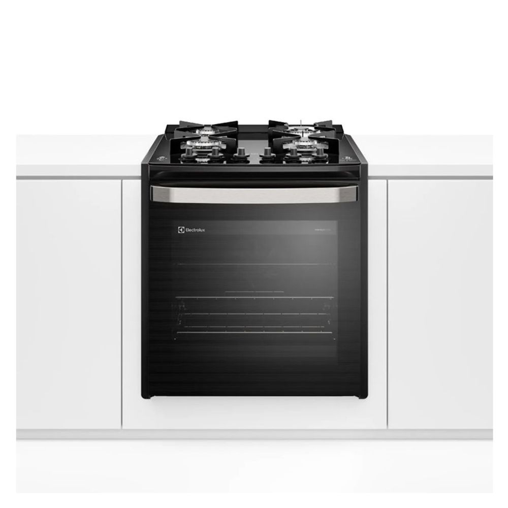 Fogão Electrolux 4 Bocas de Embutir Experience com Mesa de Vidro, PerfectCook360 e VaporBake FE4EP 127V Preto