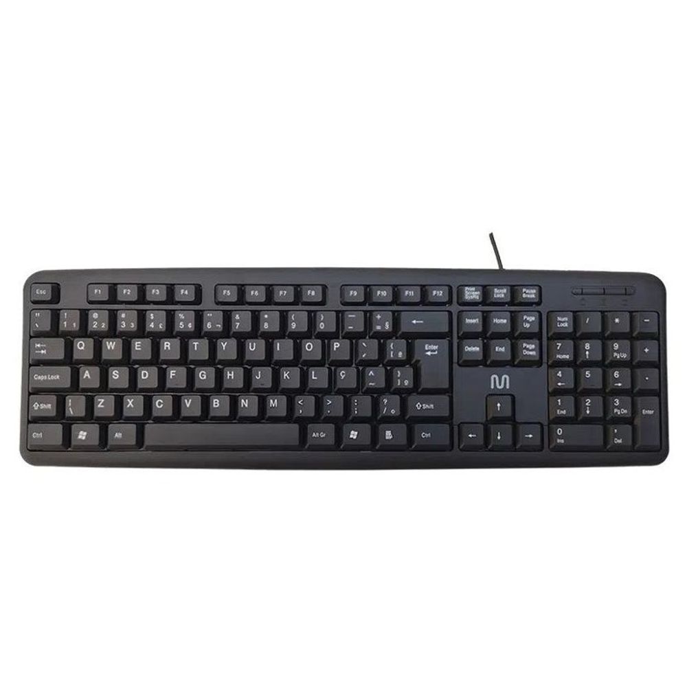 Teclado Multilaser USB Slim Resistente Água ABNT2 TC065 Preto Teclado Multilaser USB Slim Resistente Água ABNT2 TC065 Preto