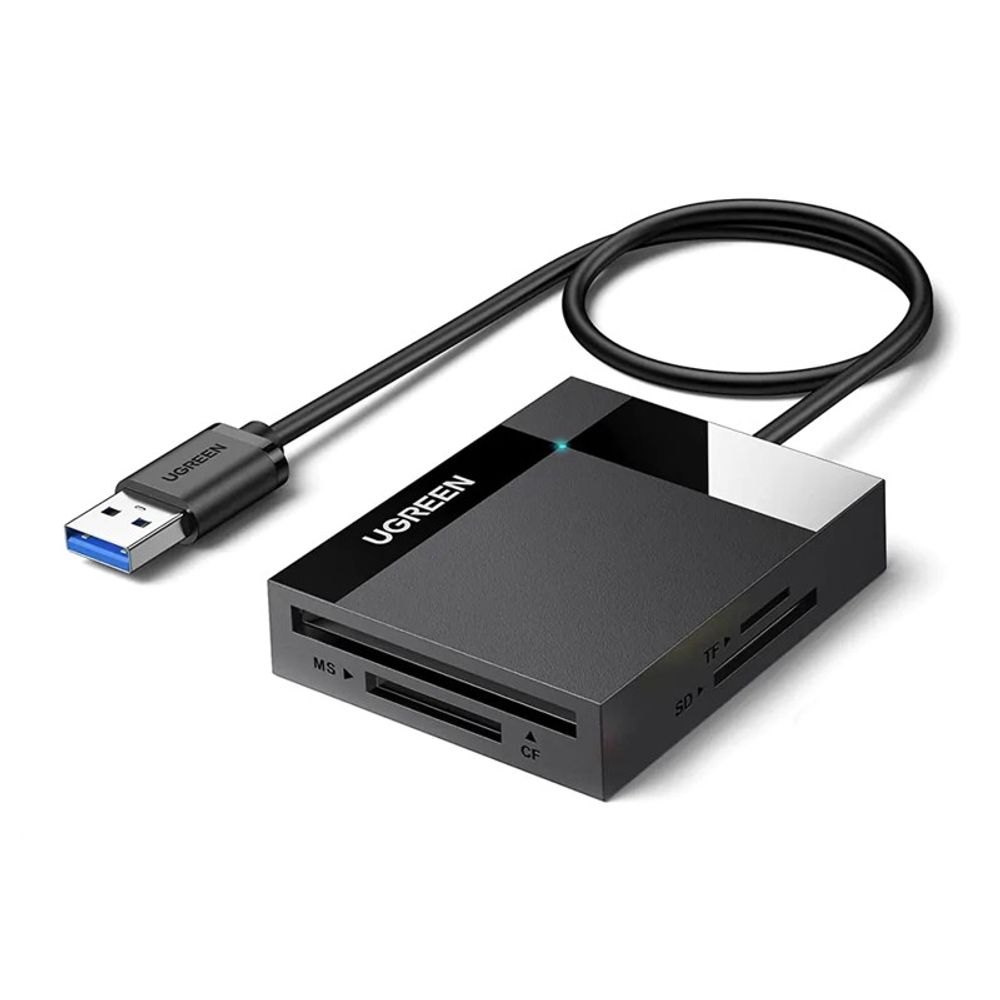 Leitor de Cartão de Memória Ugreen 4 em 1 SD/TF USB 3.0 Com Cabo CR125