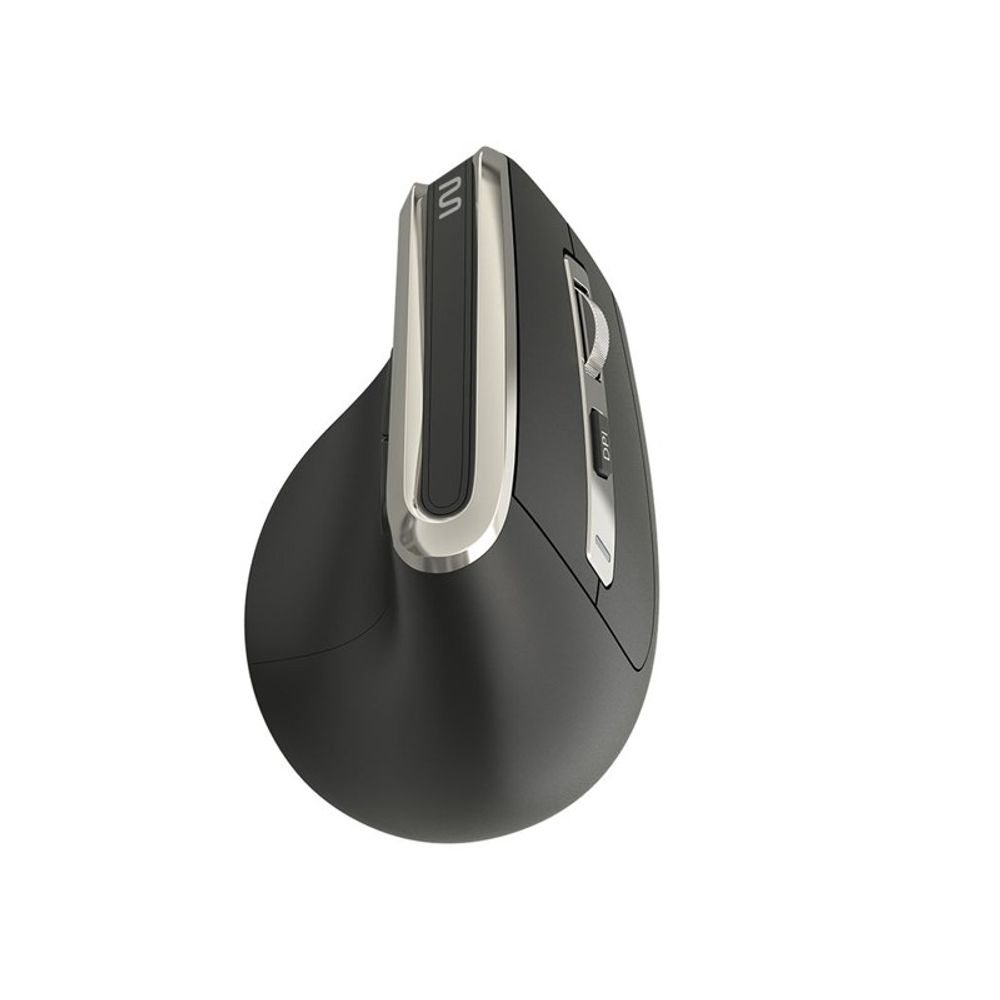 Mouse Multilaser Sem Fio Ergonômico Vertical 3200DPI Ajustável 6 Botões MS900 Preto