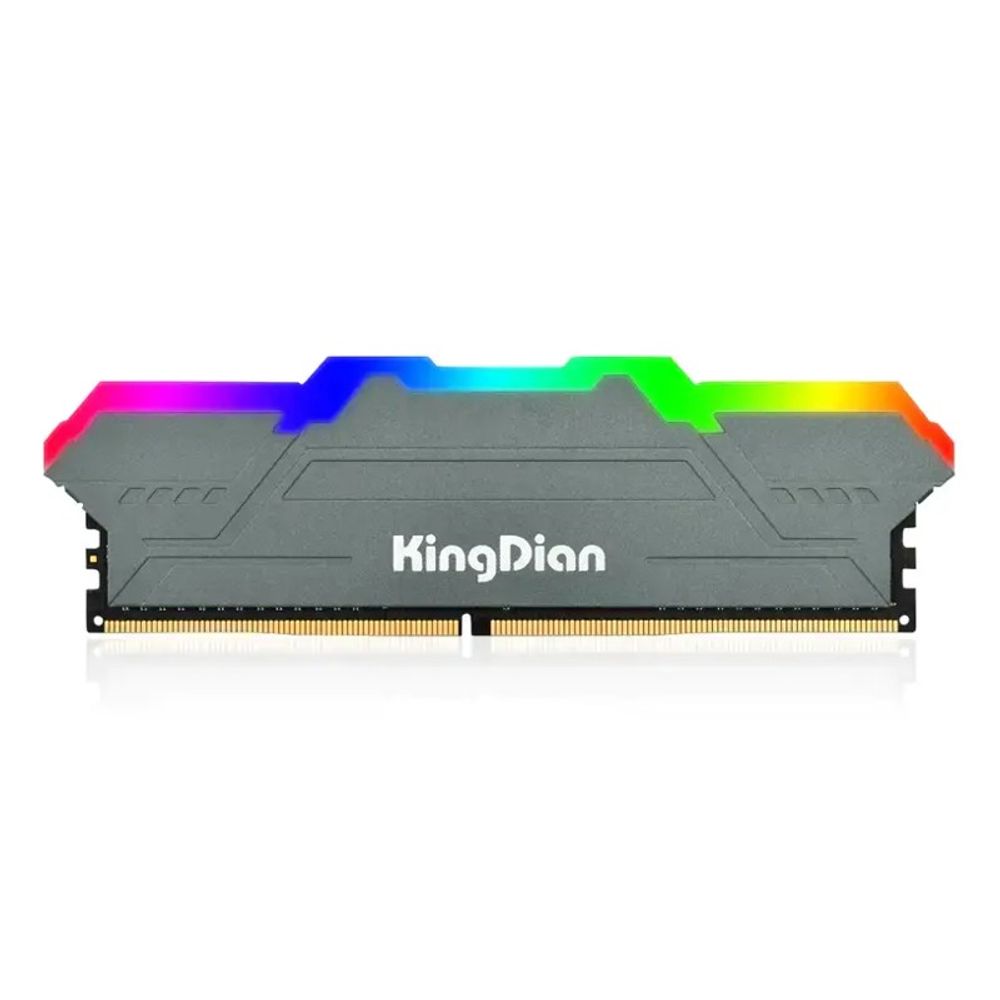 Memória Ram KingDian para Desktop 8GB RGB DDR4 3200Mhz Cinza