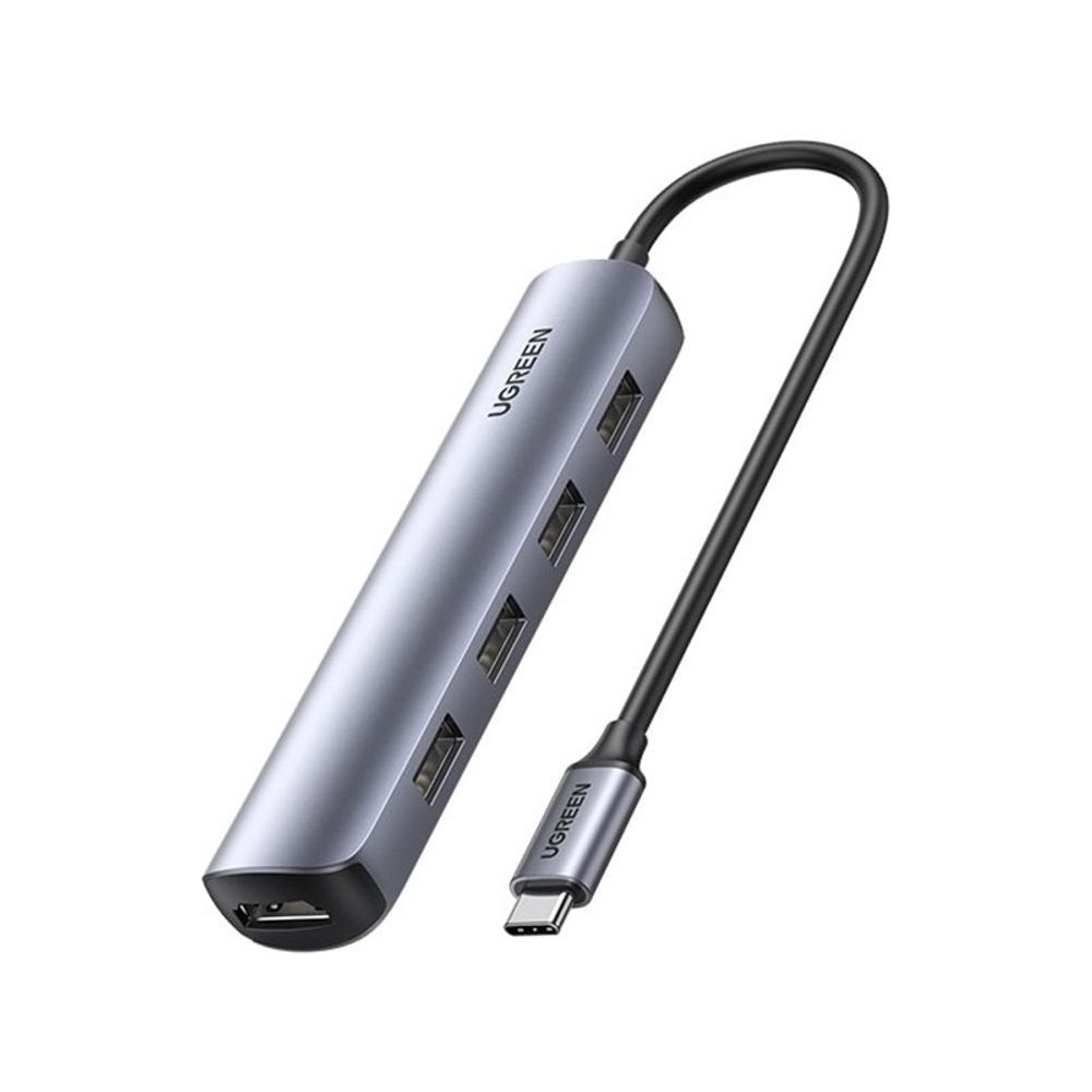 Adaptador USB-C 3.0 para HDMI + 4 USB CM417 Cinza - Ugreen