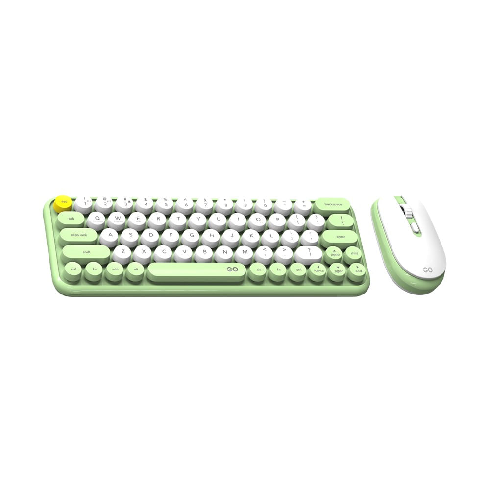 Kit Teclado e Mouse Fantech sem Fio Go MOCHI80 WK896 Verde