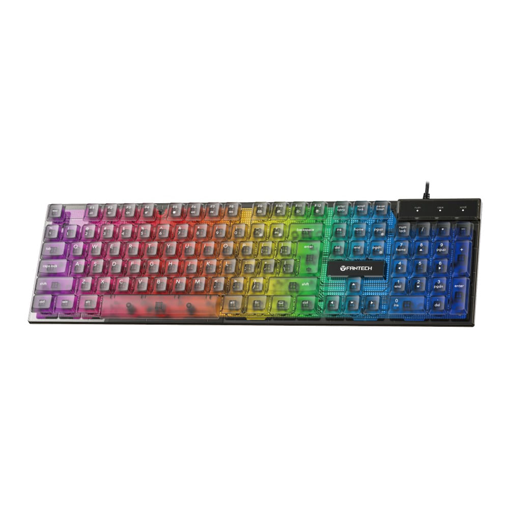 Teclado Gamer Fantech USB Membrana Shikari K515 com Anti-Ghosting RGB