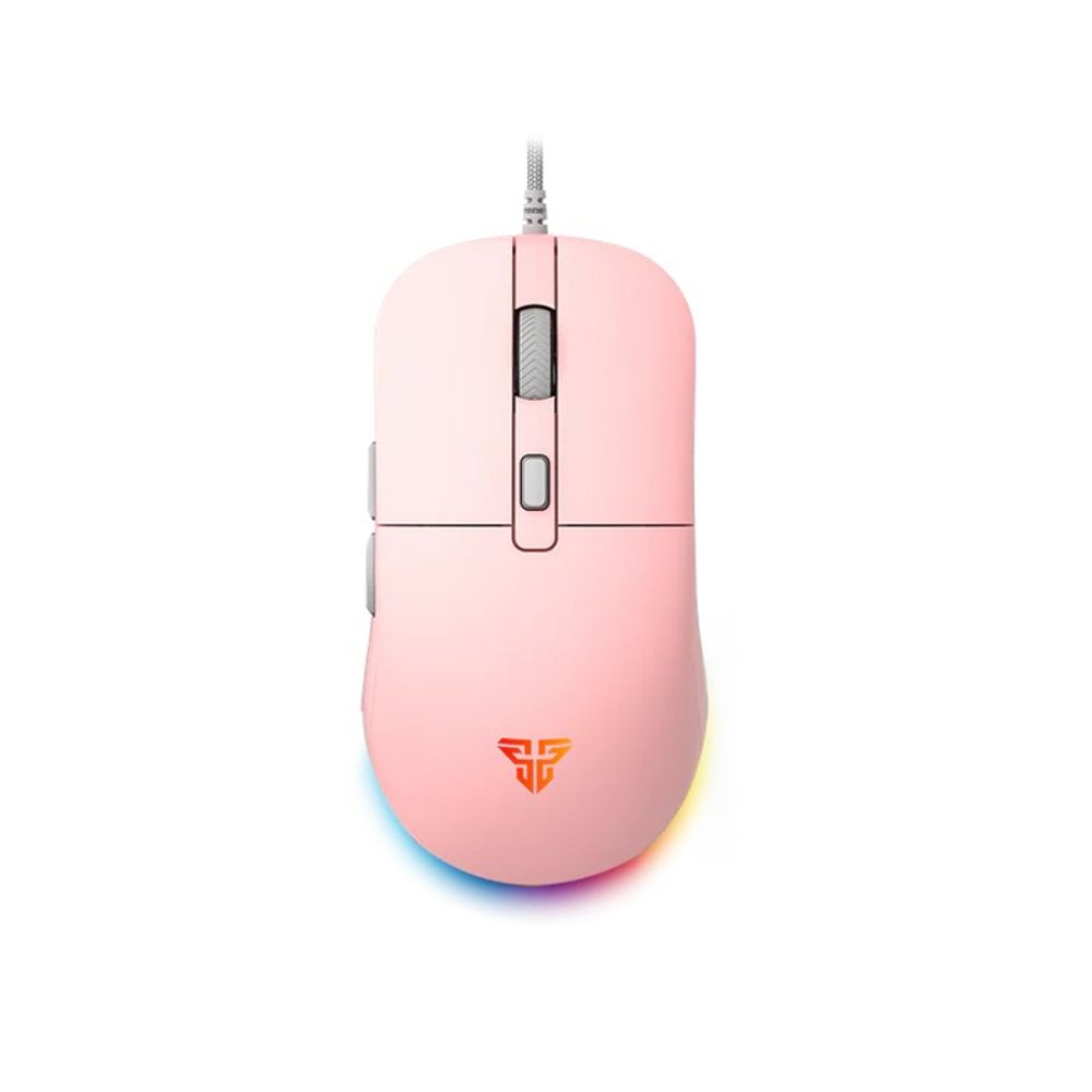 Mouse Gamer Fantech USB com fio Katana RGB 6 Botões VX9S Rosa