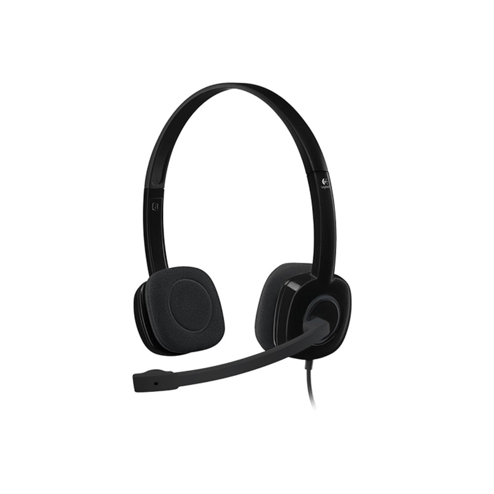 Headset Logitech com Fio P3 H151 Preto Headset Logitech com Fio P3 H151 Preto