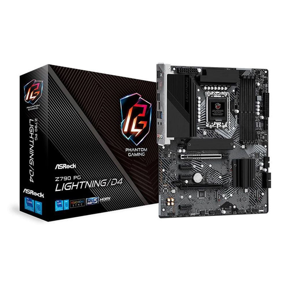 Placa Mãe ASRock ATX 14/13/12G LGA 1700 Z790 4DDR4 Z790 PG Lightning D4