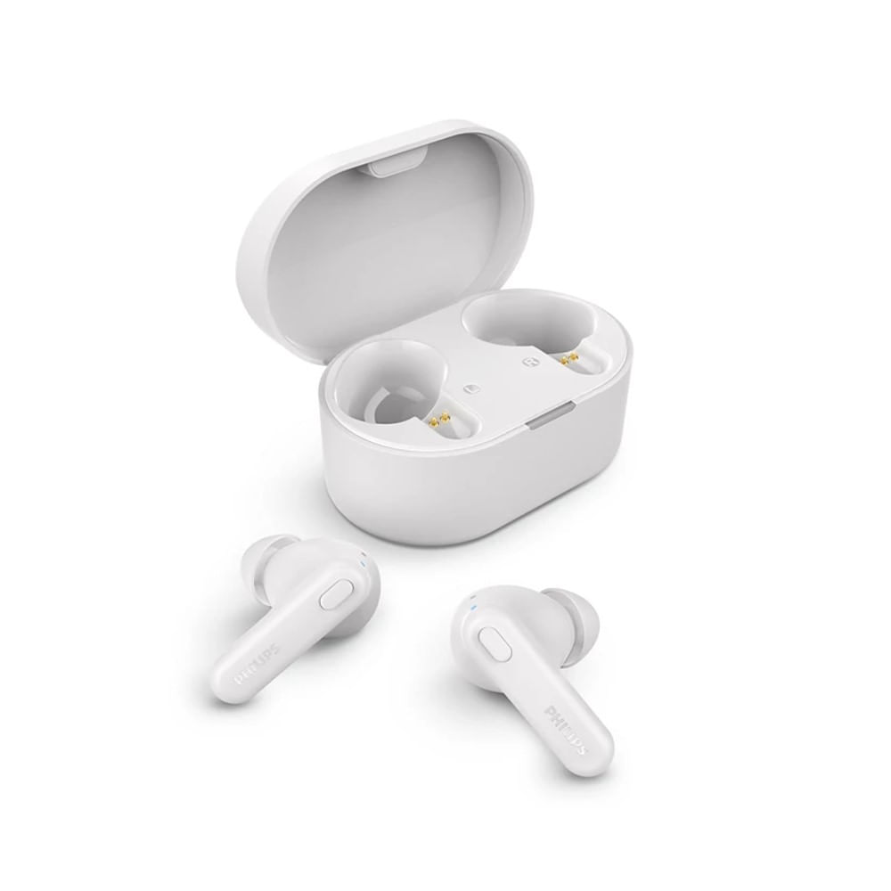 Fone de Ouvido Philips Intra-Auricular TWS Bluetooth IPX4 TAT1108 Branco