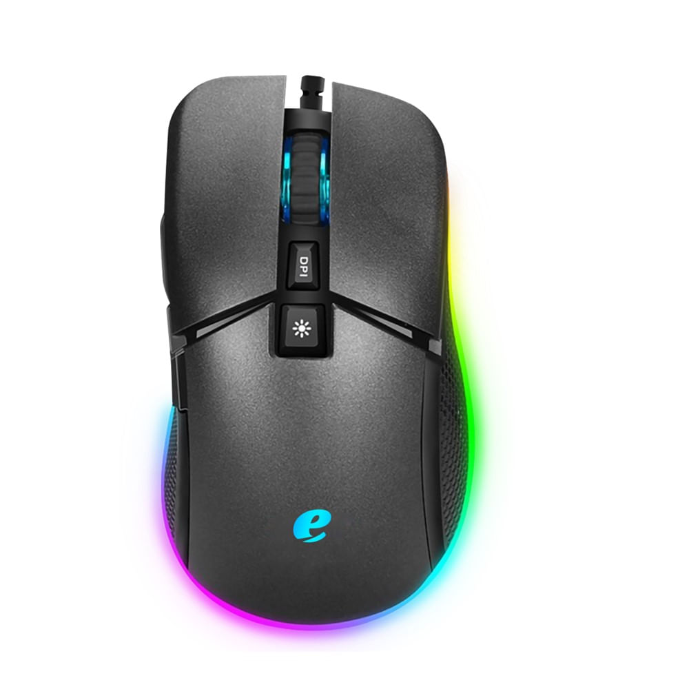 Mouse Emachines Gamer USB 7200DPI 7 Botões RGB EMW130 Preto