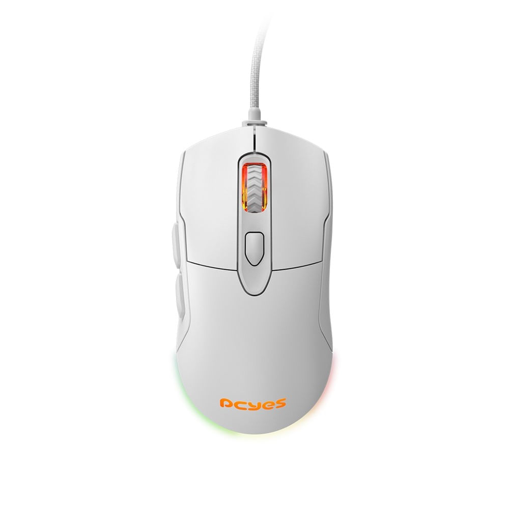 Mouse Gamer PCYes USB 12.400DPI 6 Botões Malus RGB Branco Mouse Gamer PCYes USB 12.400DPI 6 Botões Malus RGB Branco