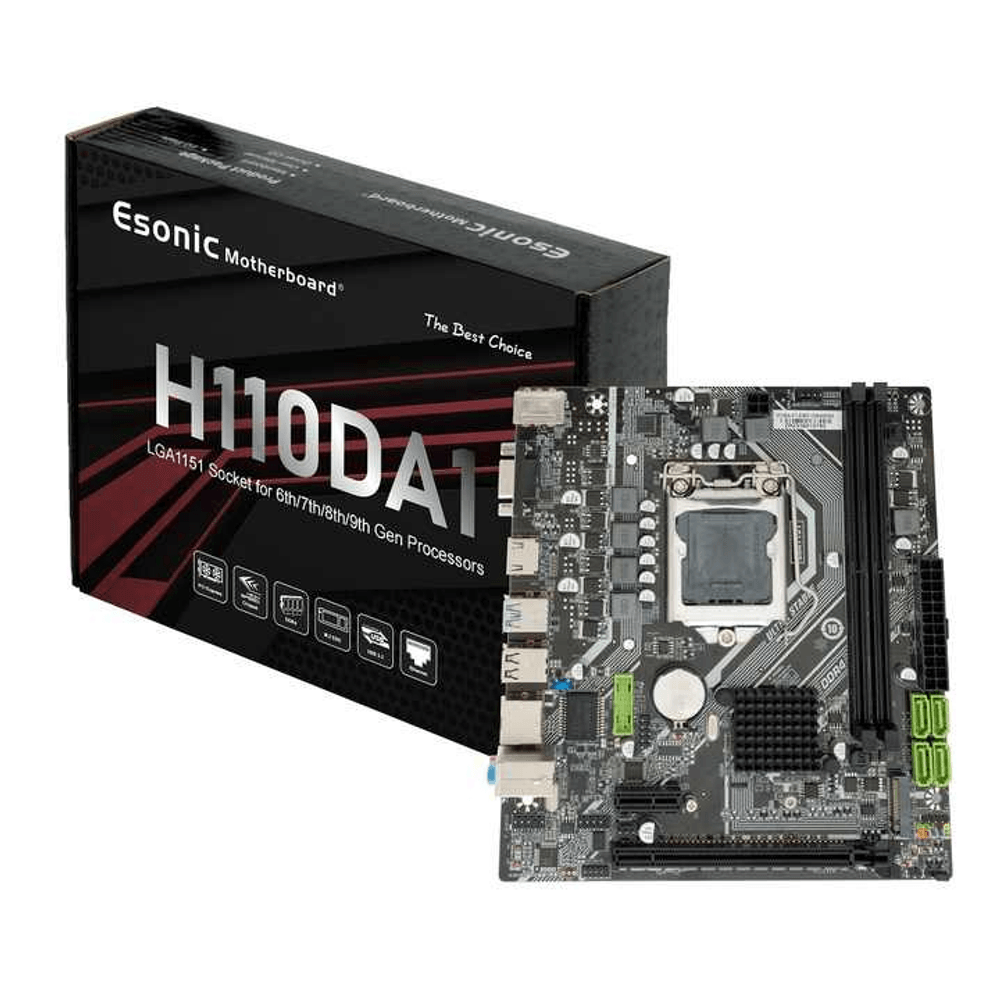 Placa Mãe ESONIC Micro ATX Intel 9/6 H110 LGA1151