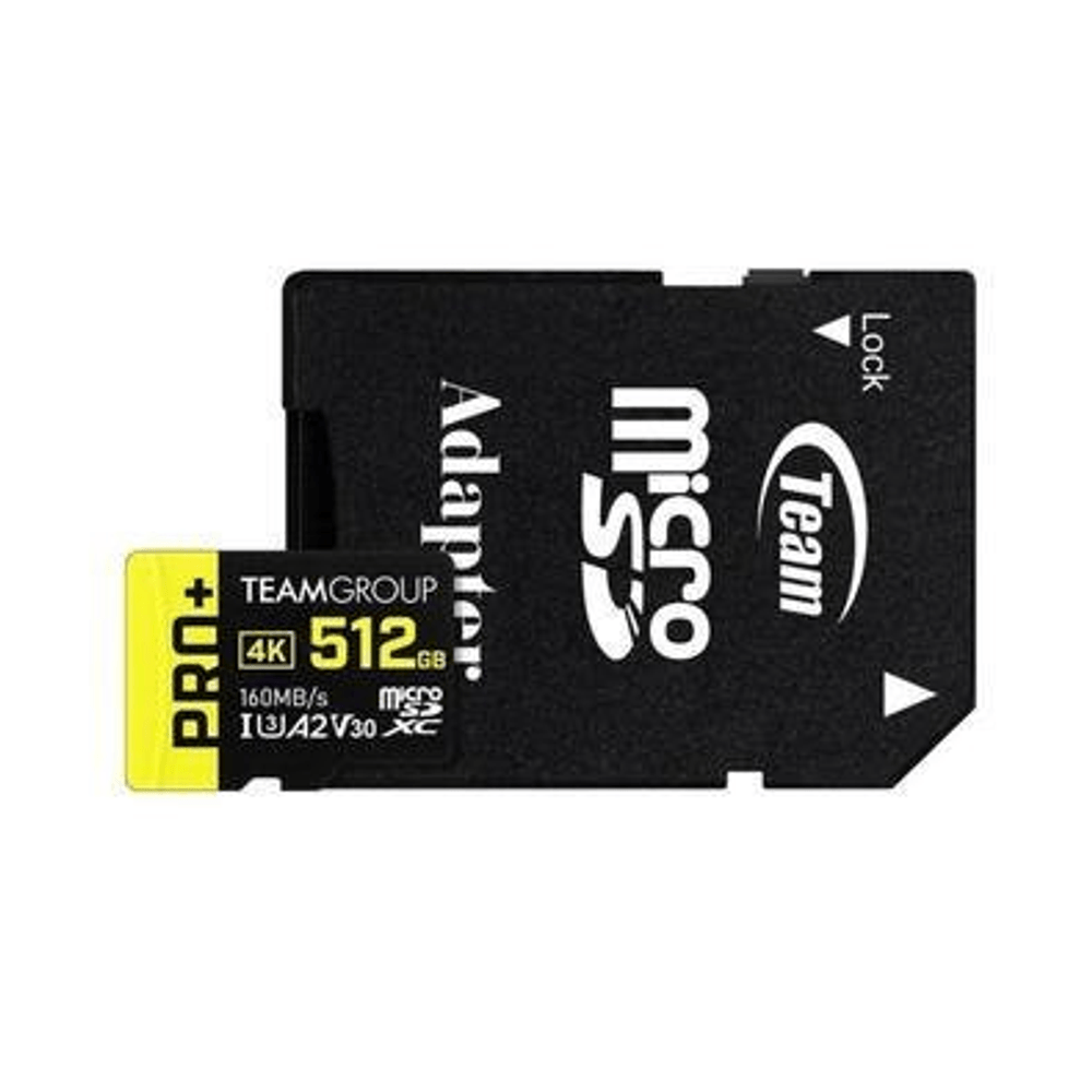 Cartão de Memória Team Group Micro SDXC Gaming 512GB Pro+ UHS-I U3 A2 V30