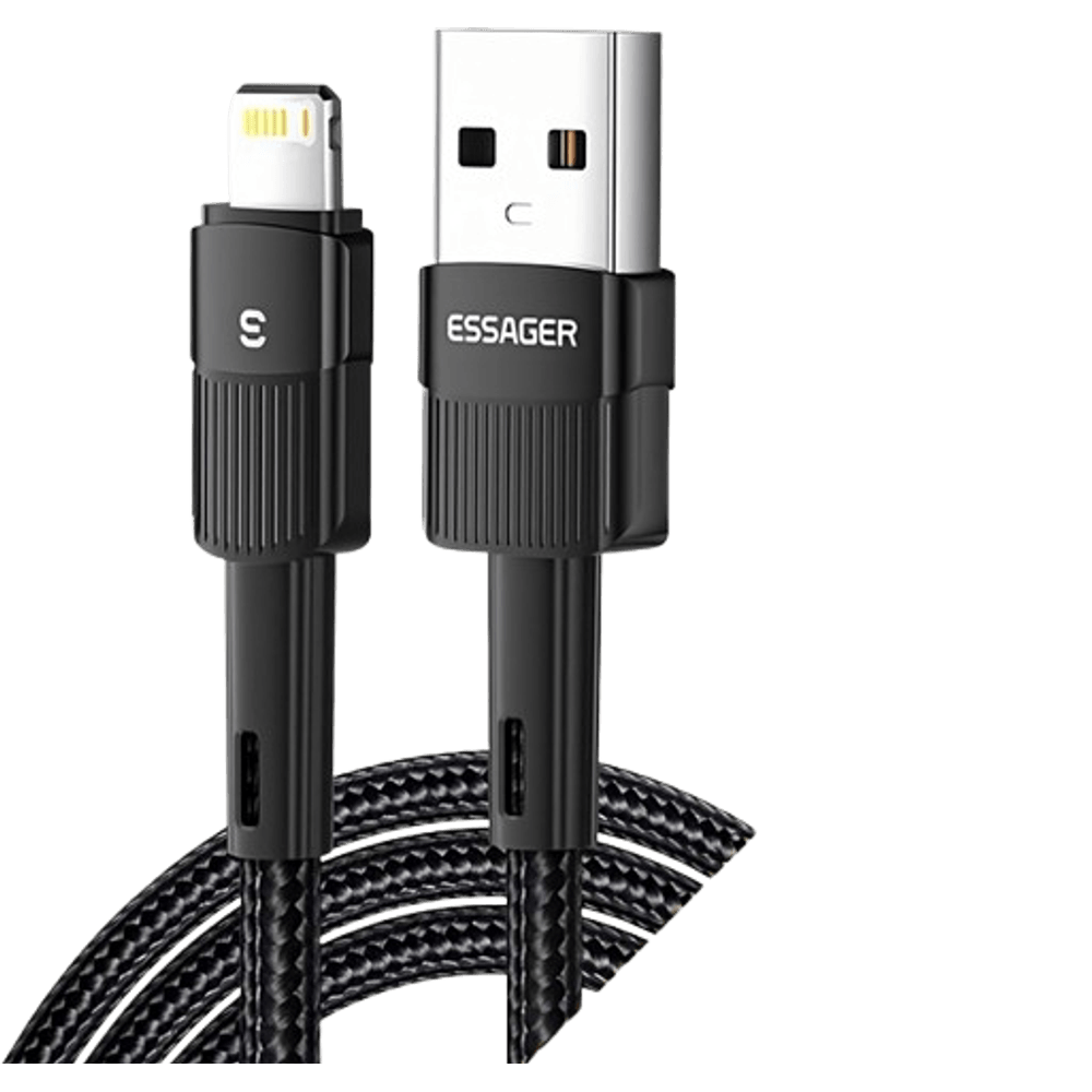 Cabo Essager USB para Lightning 1.0M Nylon EXCL-XC01 Preto Cabo Essager USB para Lightning 1.0M Nylon EXCL-XC01 Preto