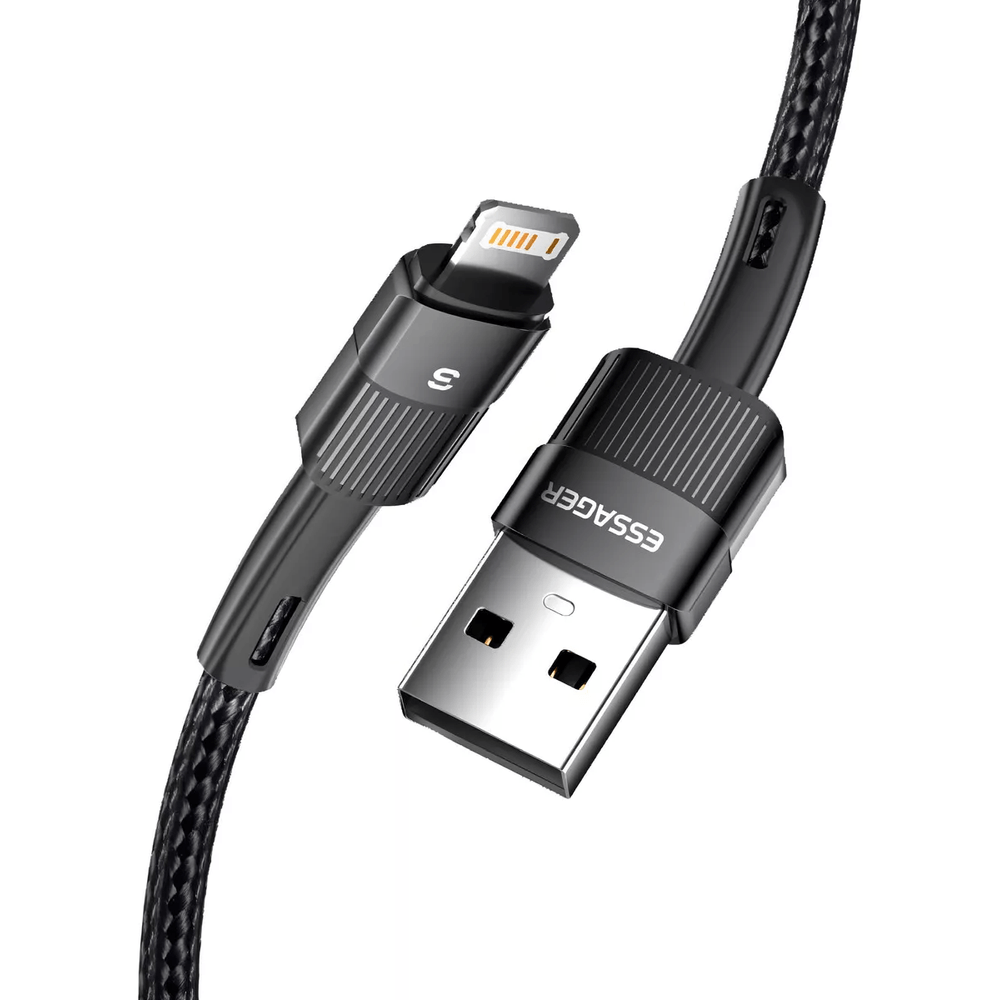 Cabo Essager USB para Lightning 2.0M Nylon EXCL-XCA01 Preto Cabo Essager USB para Lightning 2.0M Nylon EXCL-XCA01 Preto