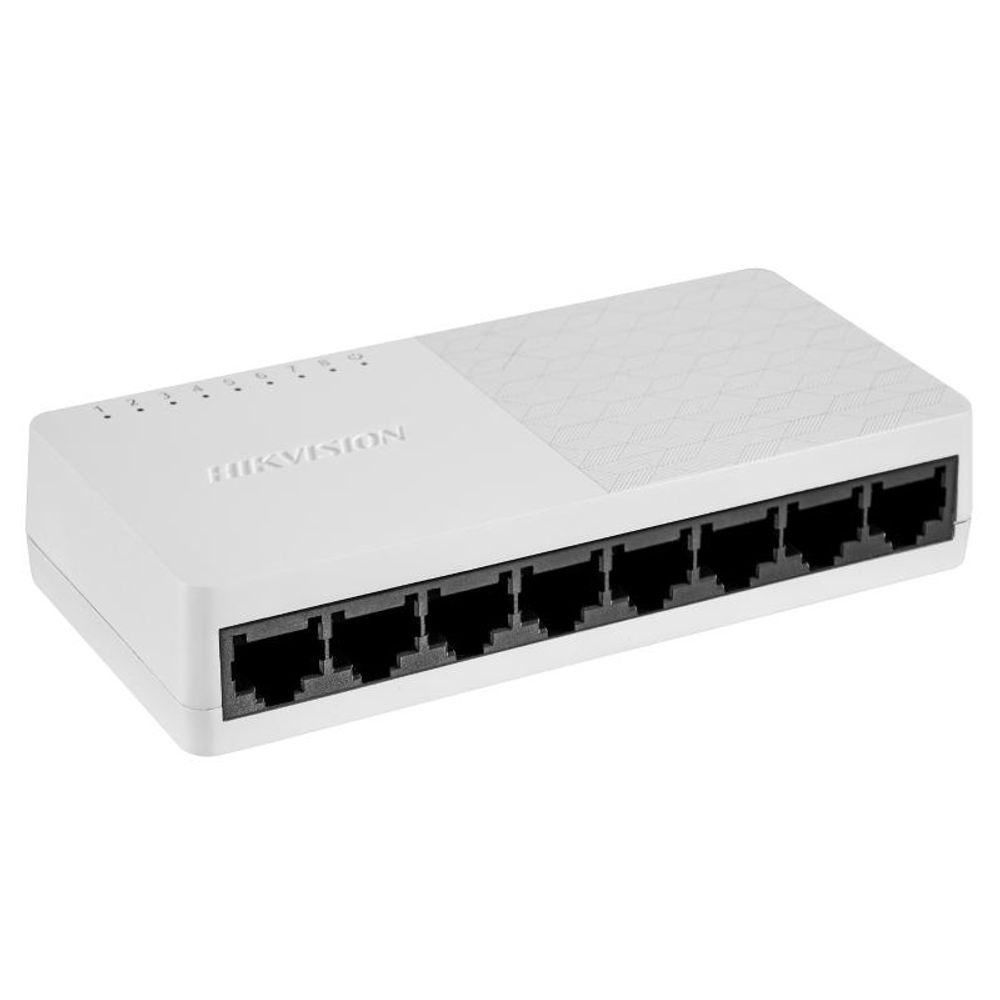 Switch 8 Portas 10/100/1000 Mbps DS-3E0508D-O Branco - Hikvision