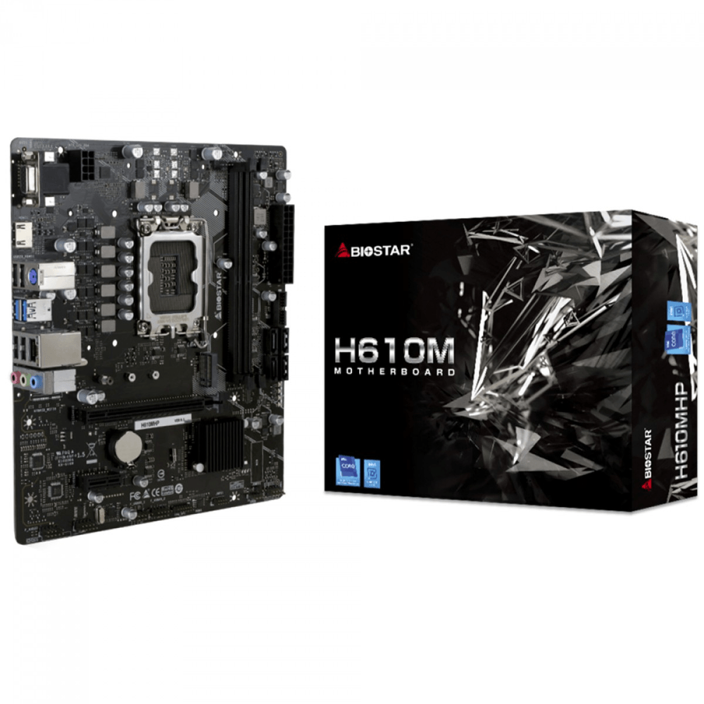Placa Mãe Biostar Micro ATX H610M LGA 1700 DDR4 H610MHP