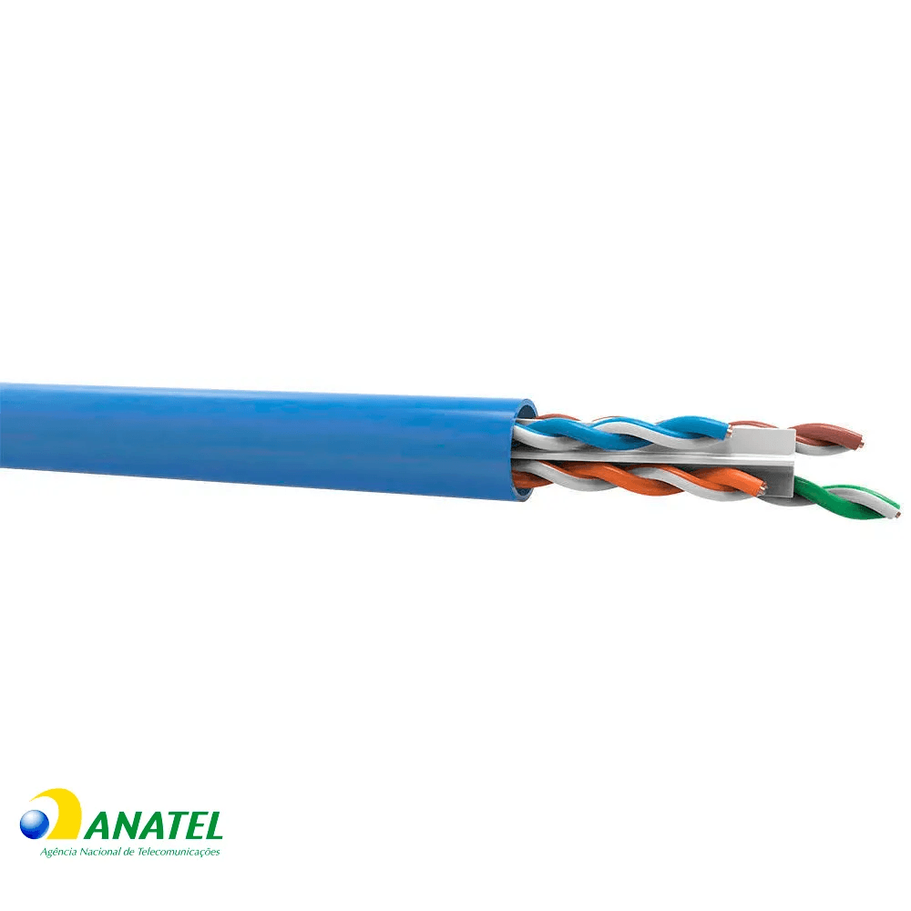 Cabo de Rede UTP Cat6 4 Pares U-UTP LSZH Cx305mt Azul 47984152 - Prysmian Cabo de Rede UTP Cat6 4 Pares U-UTP LSZH Cx305mt Azul 47984152 - Prysmian