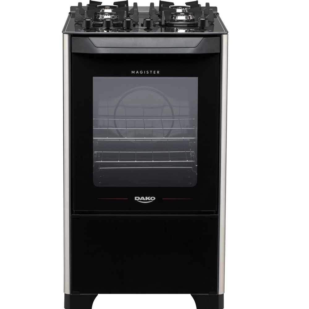 Fogão Dako 4 Bocas com Mesa Vidro Magister Bivolt Preto Fogão Dako 4 Bocas com Mesa Vidro Magister Bivolt Preto