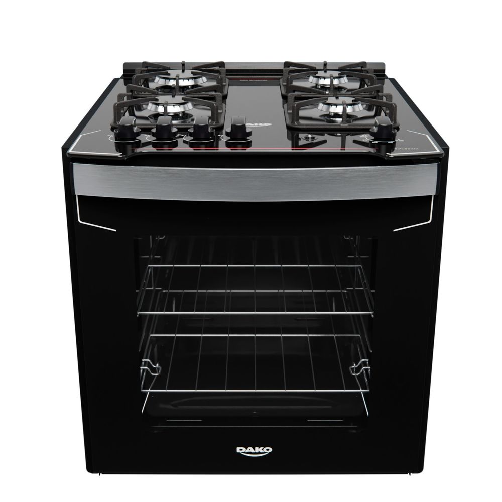 Fogão Dako 4 Bocas de Embutir com Mesa de Vidro Diplomata Bivolt Preto Fogão Dako 4 Bocas de Embutir com Mesa de Vidro Diplomata Bivolt Preto