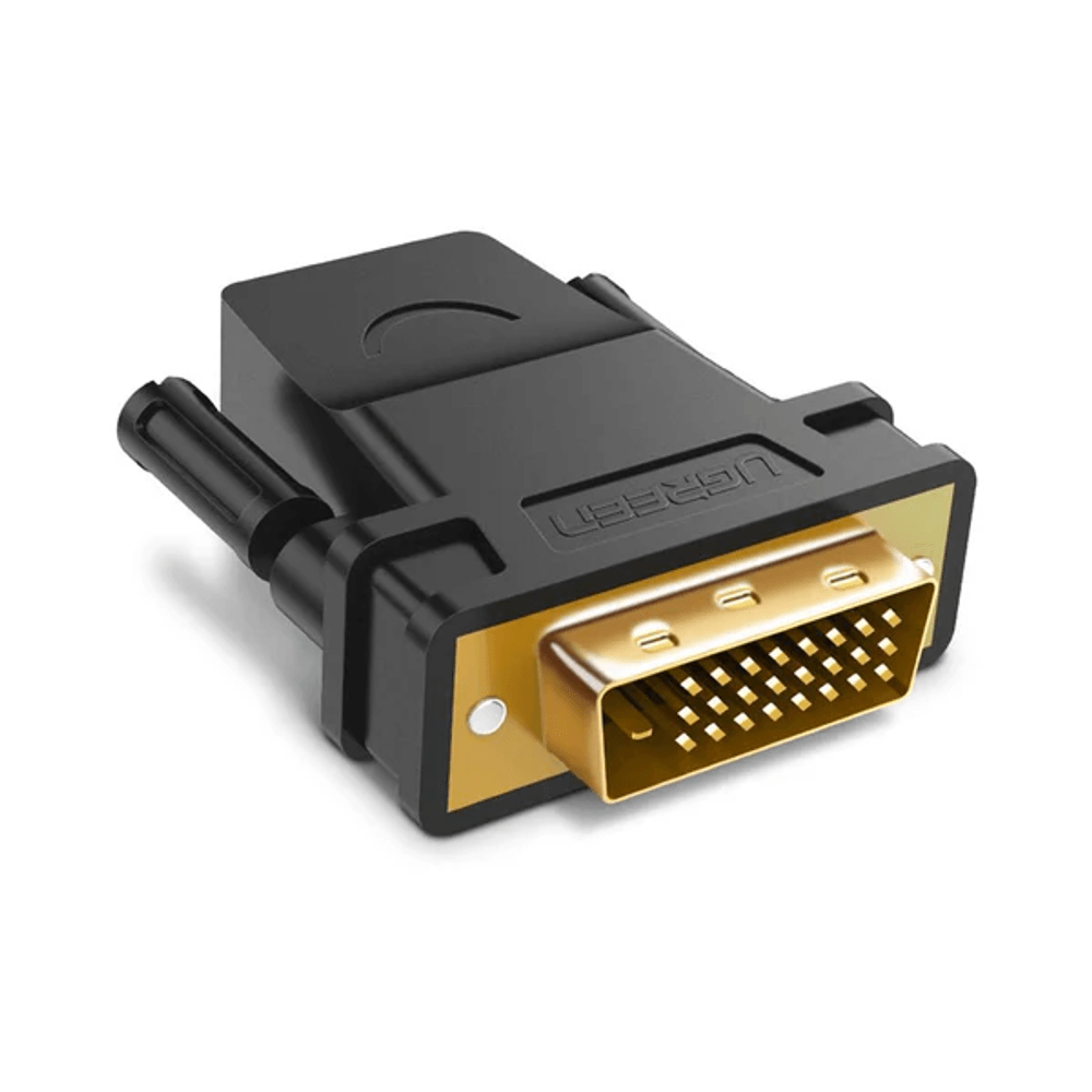Adaptador Ugreen DVI macho para HDMI fêmea 20124 Preto Adaptador Ugreen DVI macho para HDMI fêmea 20124 Preto