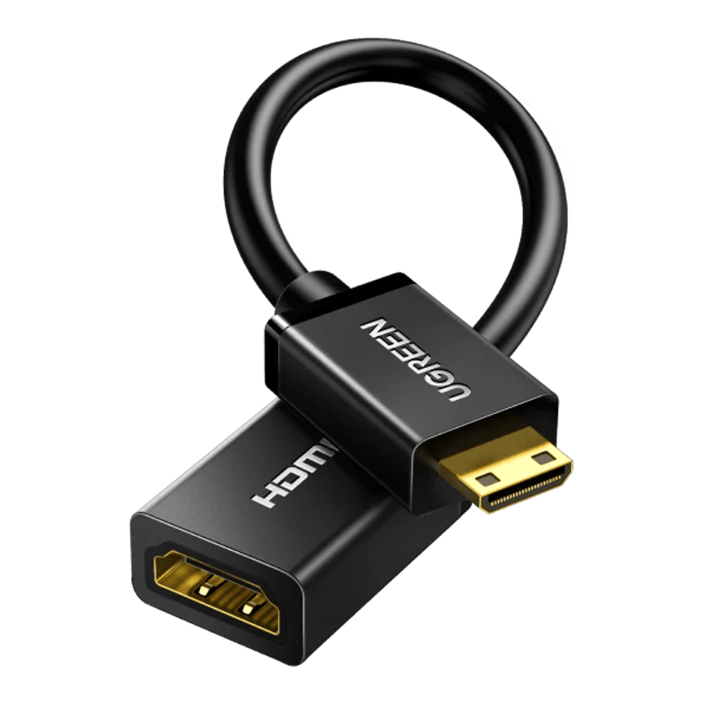 Adaptador Ugreen Mini HDMI macho para HDMI fêmea 20137 Preto Adaptador Ugreen Mini HDMI macho para HDMI fêmea 20137 Preto