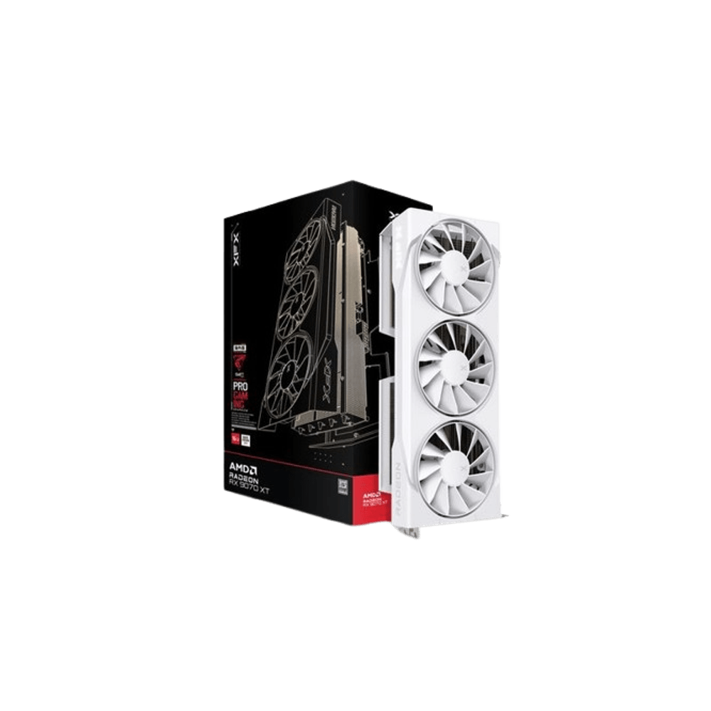 Placa de Vídeo XFX Radeon RX 9070XT 16GB GDDR6 RX-97TSWF3W9 Branca