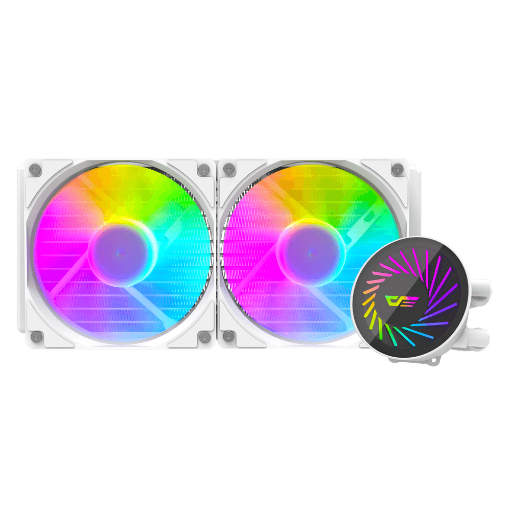 Cooler Darkflash para Processador Hydro 240mm ARGB Water Cooler Radiant DCS-240 Branco