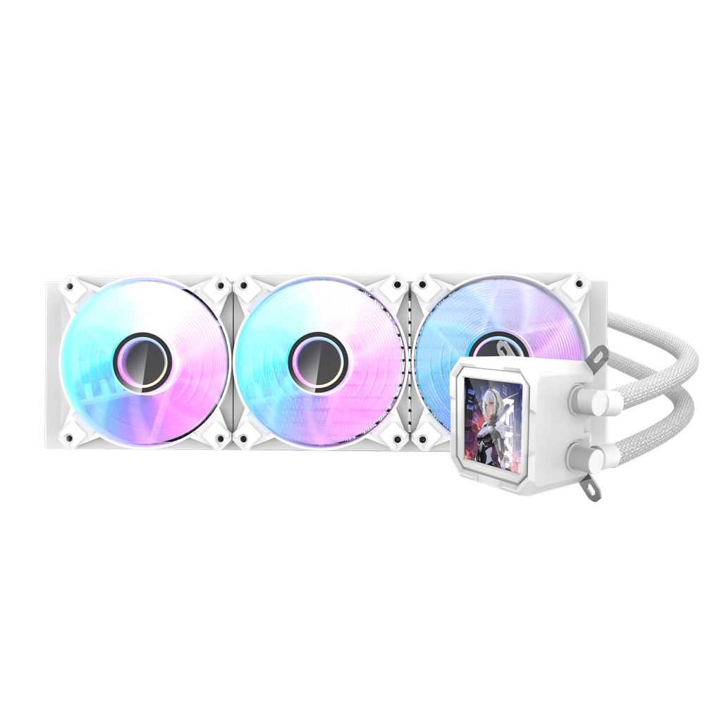 Cooler para Processador Hydro 360mm ARGB Water Cooler Wave DV-360S Branco - Darkflash