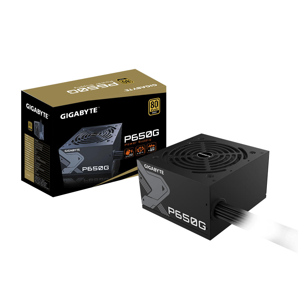 Fonte ATX 650W 80 Plus Gold GP-P650G Preta - Gigabyte