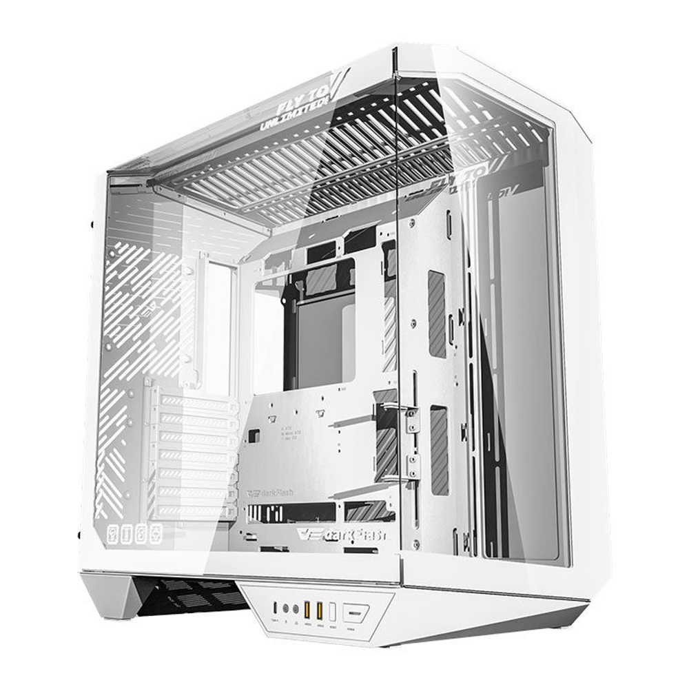 Gabinete Gamer Darkflash DY470 ATX Lateral em Vidro Temperado DY470 Branco