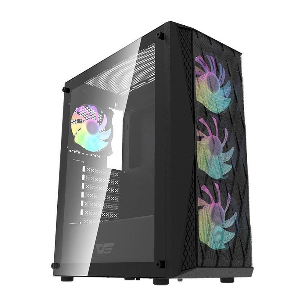 Gabinete Gamer Darkflash DK352 Plus M-ATX Lateral em Vidro Temperado DK352 Preto