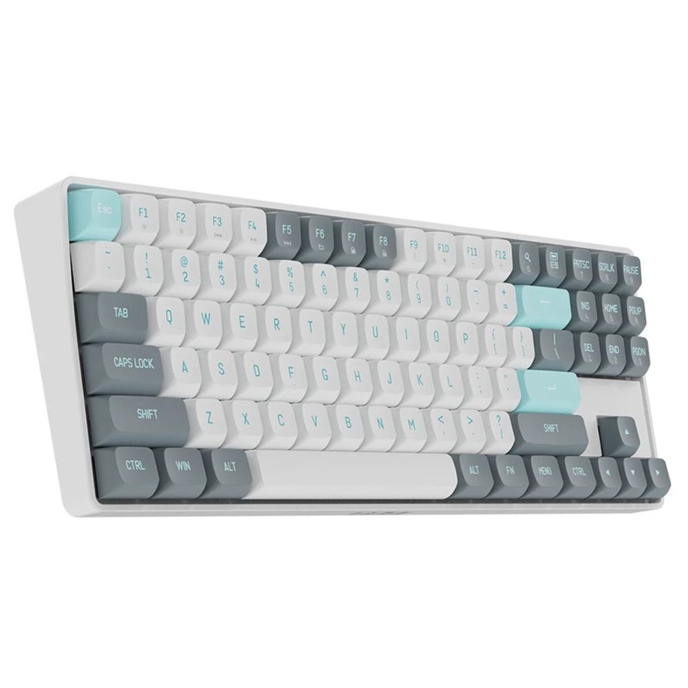 Teclado Gamer DarkFlash Mecânico 65% Recarregável 68 Teclas 1200mAh Wireless Bluetooth GD68 Azul