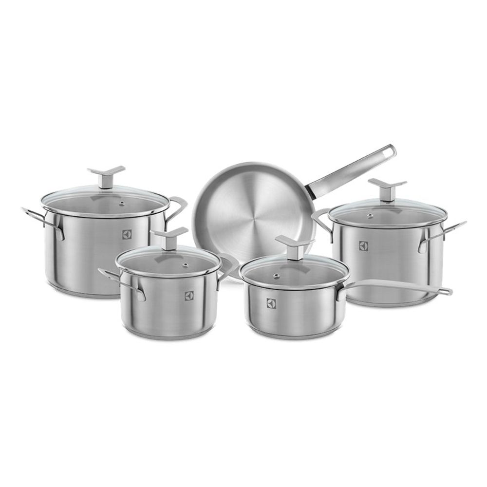 Conjunto de Panelas Inox com 5 Peças - Electrolux Conjunto de Panelas Inox com 5 Peças - Electrolux