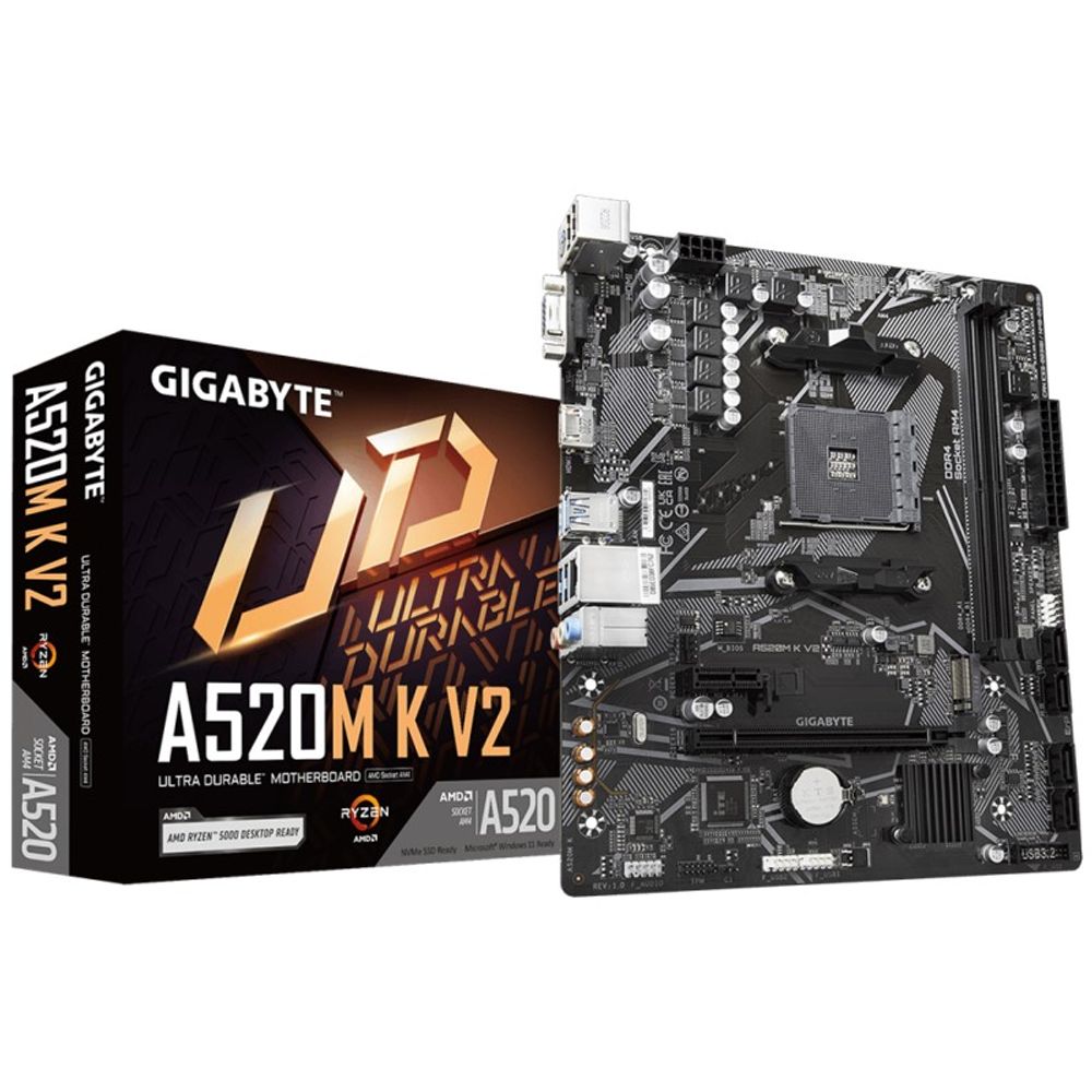 Placa Mãe Gigabyte Micro ATX AMD AM4 DDR4 A520M K V2