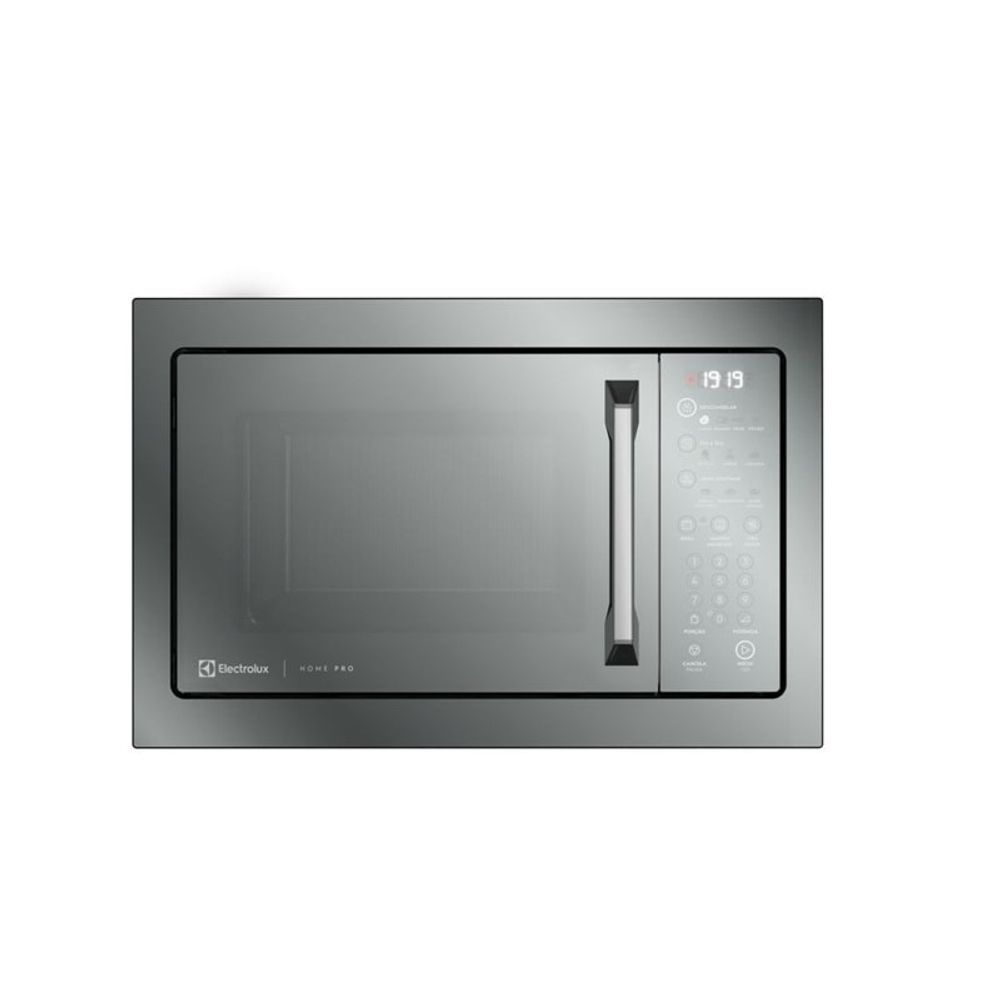 Micro-Ondas Electrolux de Embutir 34L Inox Home Pro com Grill e Função Tira Odor ME3HP 127V Cinza