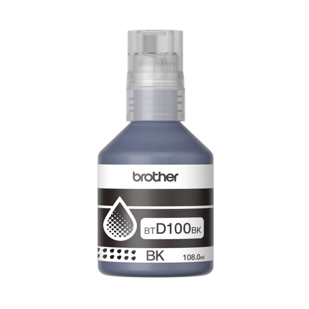 Garrafa de Tinta Brother BTD100BK Preto Garrafa de Tinta Brother BTD100BK Preto