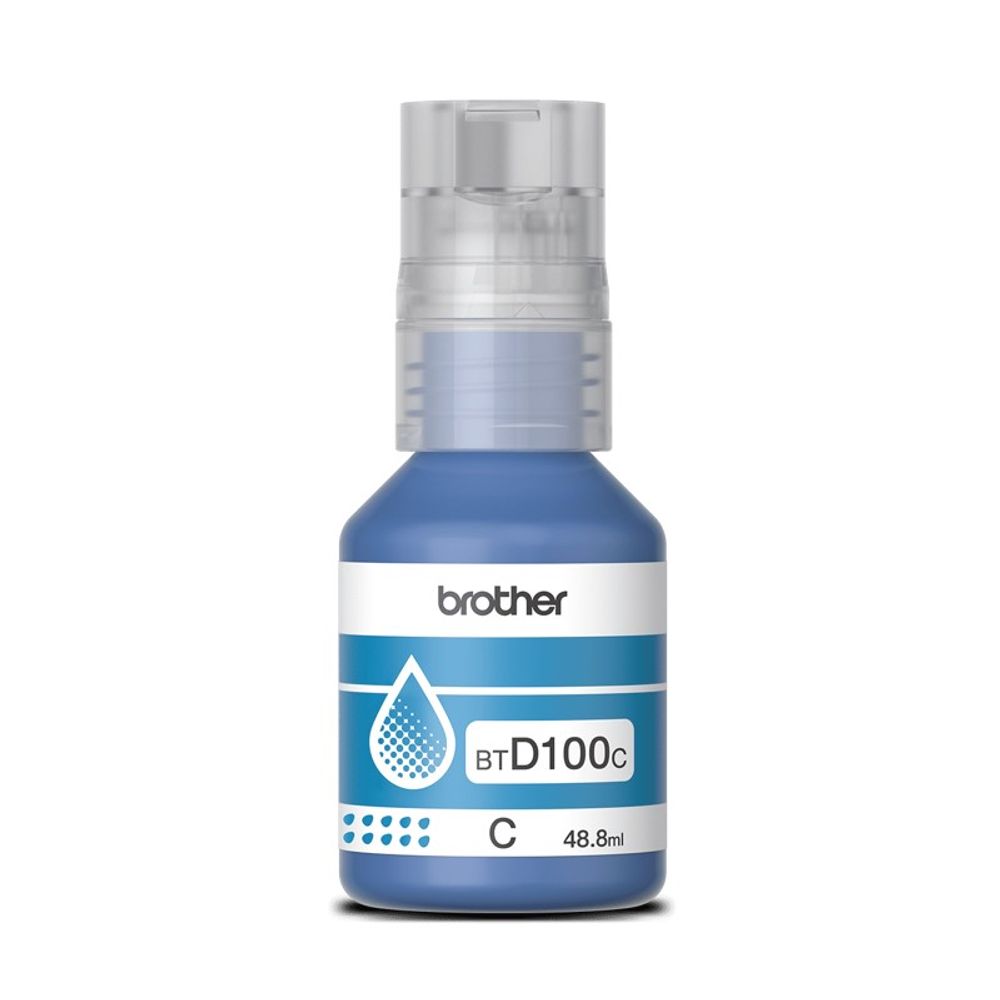 Garrafa de Tinta Brother BTD100C Ciano
