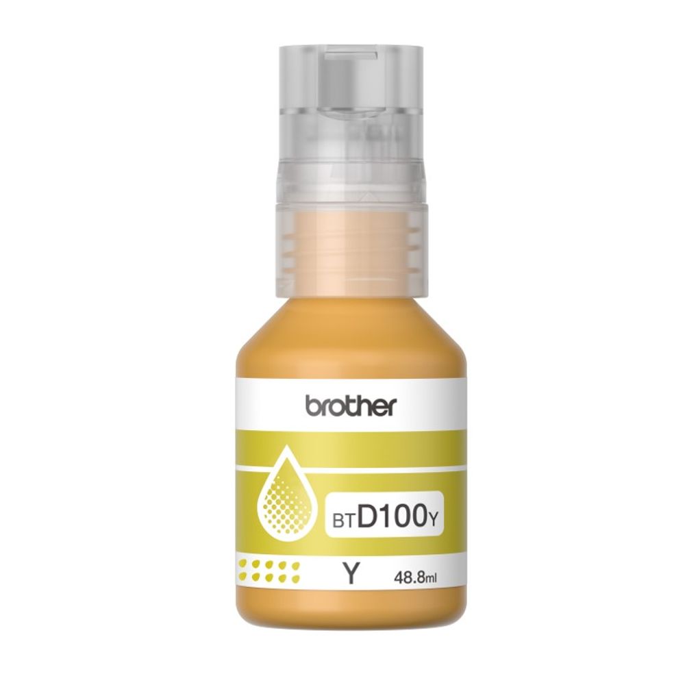 Garrafa de Tinta Brother BTD100Y Amarela Garrafa de Tinta Brother BTD100Y Amarela