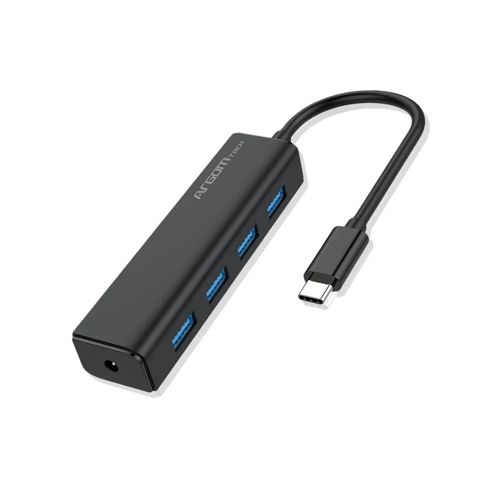 Hub Argom USB-C 3.0 4 Portas One Axess Preto Hub Argom USB-C 3.0 4 Portas One Axess Preto
