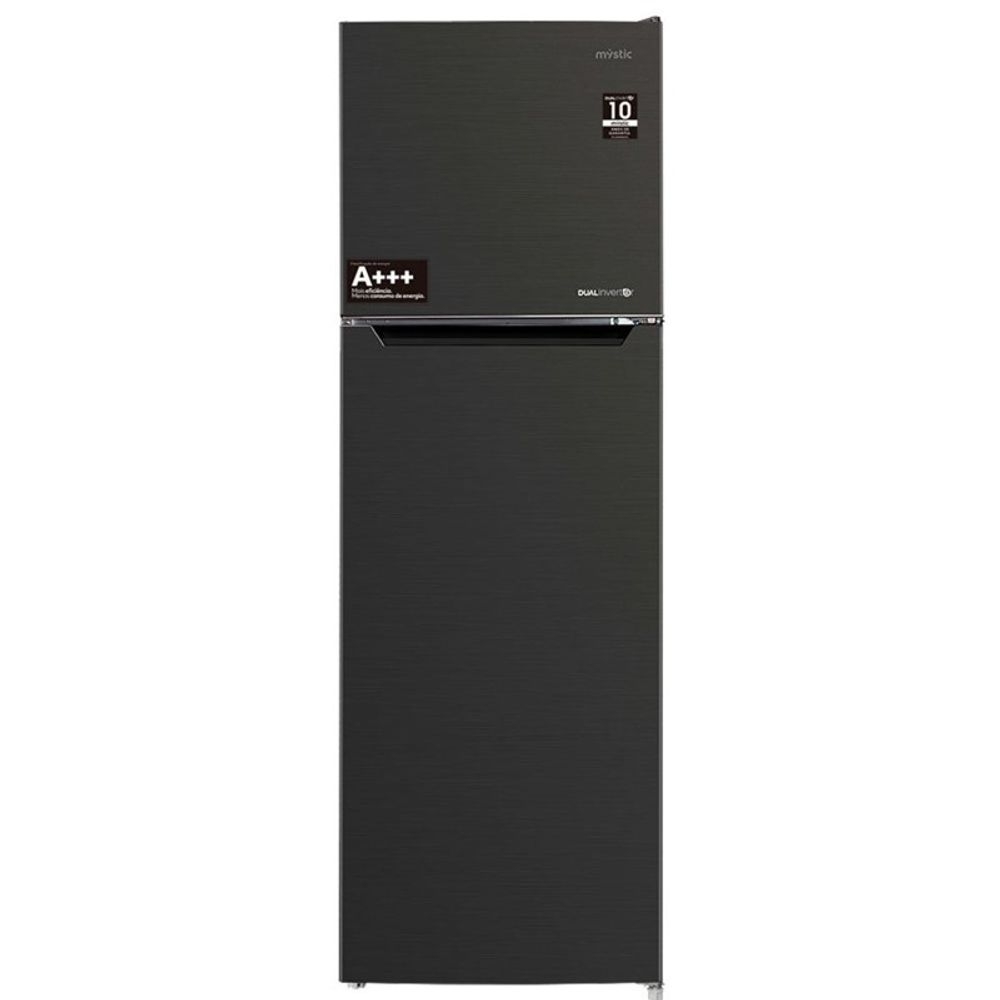Geladeira Mystic Dual Inverter Frost Free 255 Litros Duplex Inox 127V Cinza